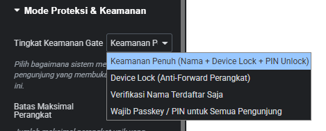 4 Pilihan Tingkat Keamanan Gate pada Widget Access Gate WeddingPress